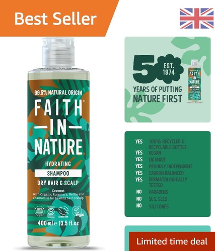 Natural coconut shampoo 400ml - coconut,